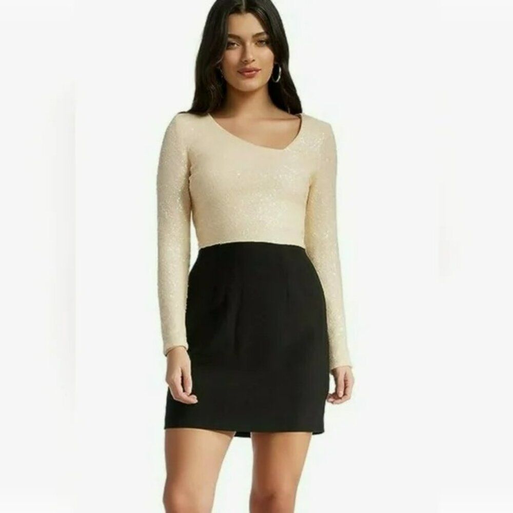 Dress The Population Chante Sequin Cocktail Dress. Sz Xs
